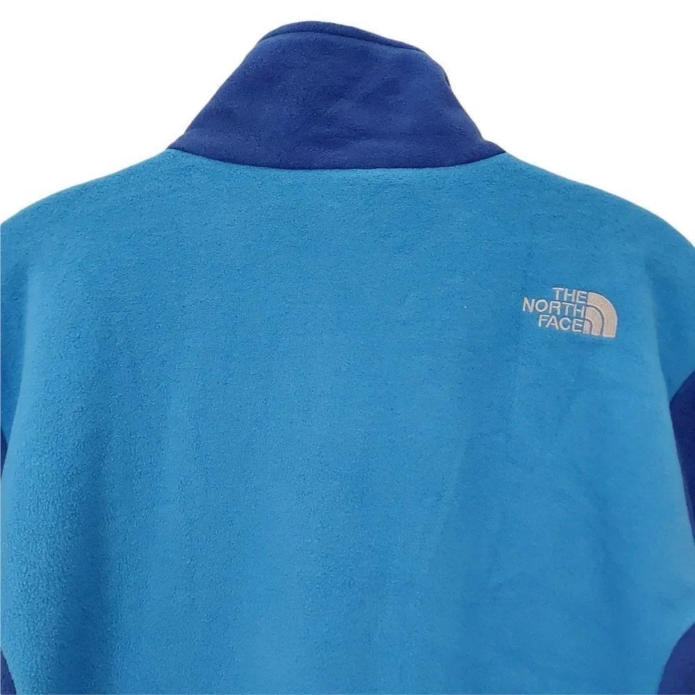 The North Face Jacket Mens Large Blue Fleece Full Zip Mock Neck Outdoor Travel